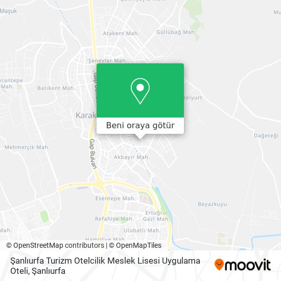 Şanlıurfa Turizm Otelcilik Meslek Lisesi Uygulama Oteli harita