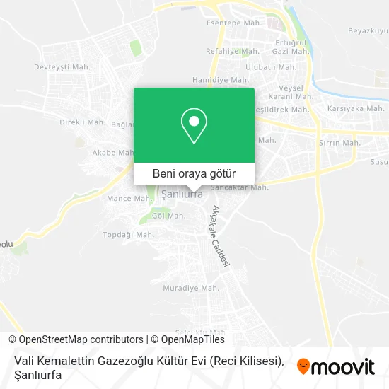 Vali Kemalettin Gazezoğlu Kültür Evi (Reci  Kilisesi) harita