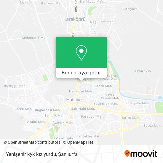 Yenişehir kyk kız yurdu harita