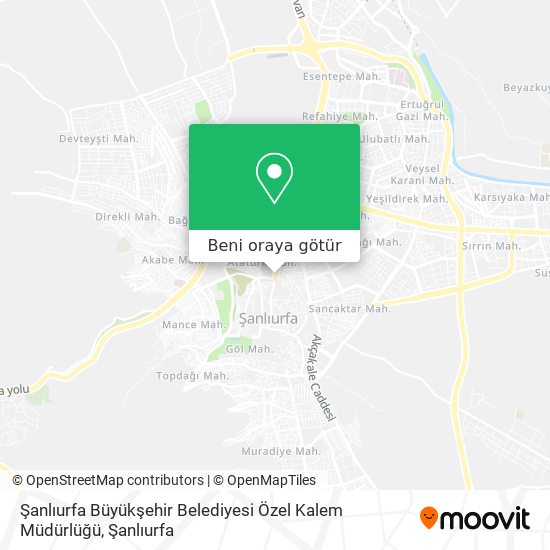 Şanlıurfa Büyükşehir Belediyesi Özel Kalem Müdürlüğü harita