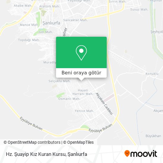 Hz. Şuayip Kız Kuran Kursu harita