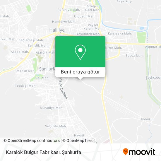 Karalök Bulgur Fabrikası harita