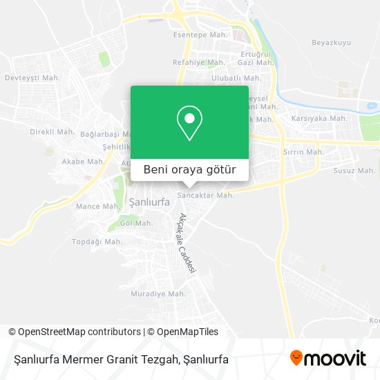 Şanlıurfa Mermer Granit Tezgah harita