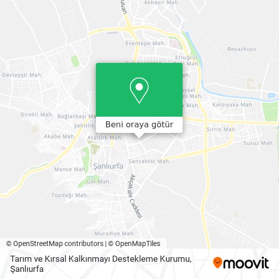 Tarım ve Kırsal Kalkınmayı Destekleme Kurumu harita