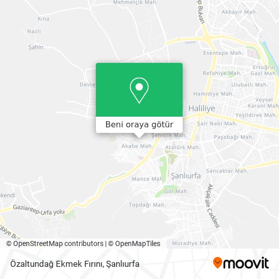 Özaltundağ Ekmek Fırını harita