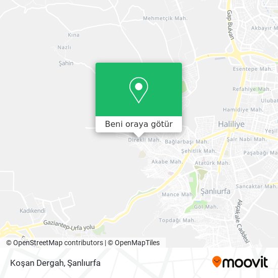 Koşan Dergah harita
