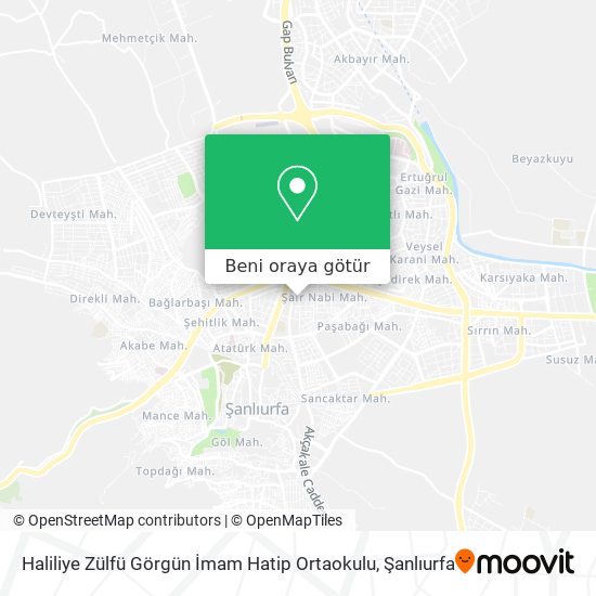 Haliliye Zülfü Görgün İmam Hatip Ortaokulu harita