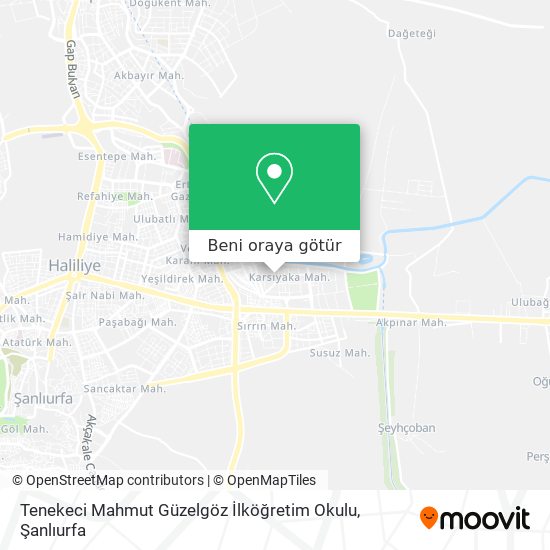 Tenekeci Mahmut Güzelgöz İlköğretim Okulu harita
