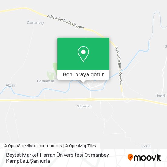 Beytat Market Harran Üniversitesi Osmanbey Kampüsü harita