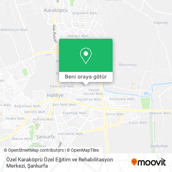 Özel Karaköprü Özel Eğitim ve Rehabilitasyon Merkezi harita