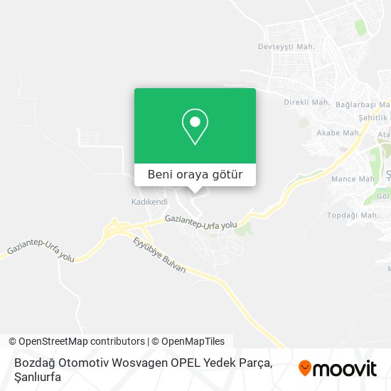 Bozdağ Otomotiv Wosvagen OPEL Yedek Parça harita
