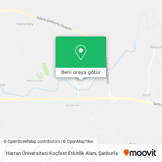 Harran Üniversitesi Koçfest Etkinlik Alanı harita