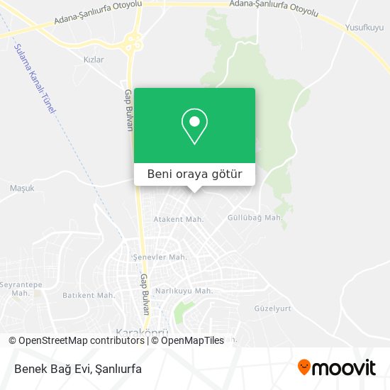 Benek Bağ Evi harita
