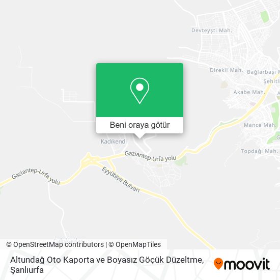 Altundağ Oto Kaporta ve Boyasız Göçük Düzeltme harita