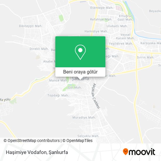 Haşimiye Vodafon harita