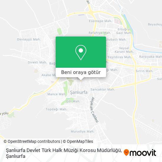 Şanlıurfa Devlet Türk Halk Müziği Korosu Müdürlüğü harita
