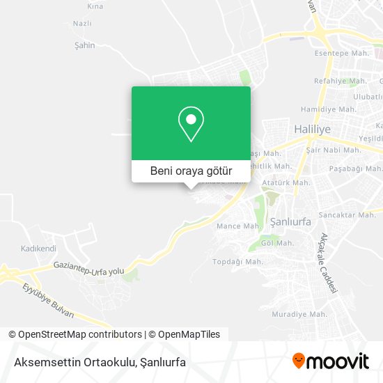 Aksemsettin Ortaokulu harita