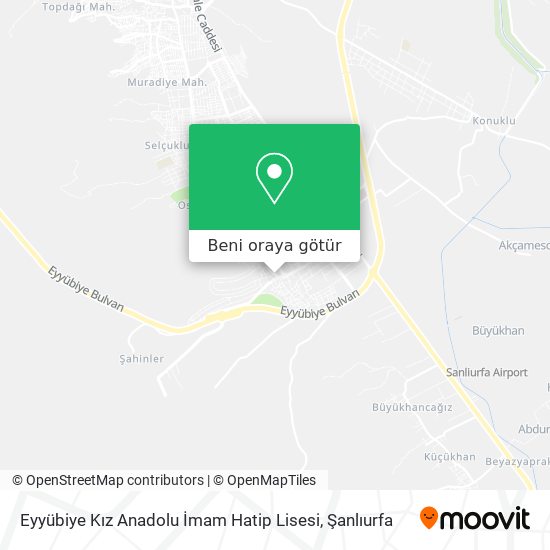 Eyyübiye Kız Anadolu İmam Hatip Lisesi harita