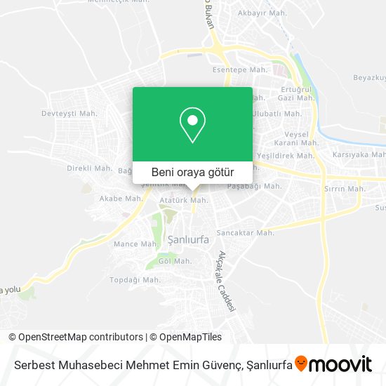 Serbest Muhasebeci Mehmet Emin Güvenç harita