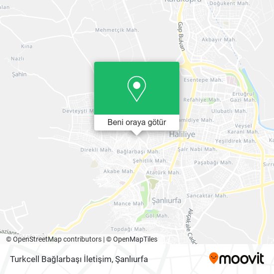 Turkcell Bağlarbaşı İletişim harita
