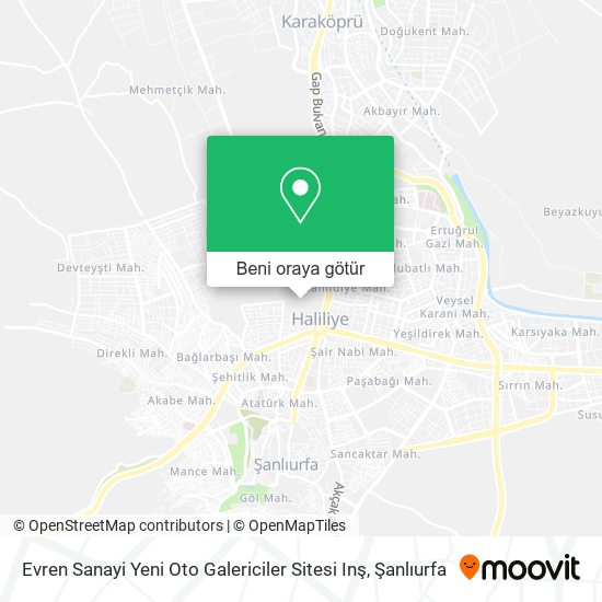 Evren Sanayi Yeni Oto Galericiler Sitesi Inş harita