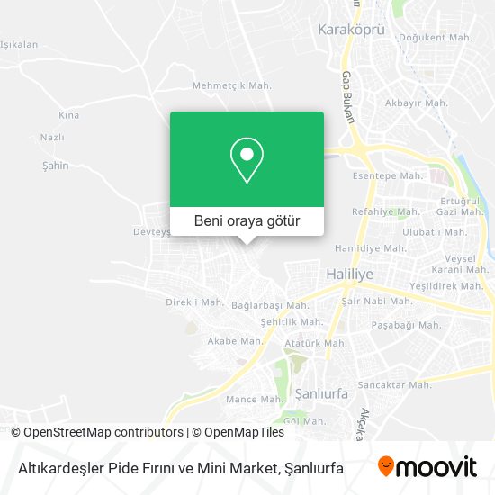 Altıkardeşler Pide Fırını ve Mini Market harita