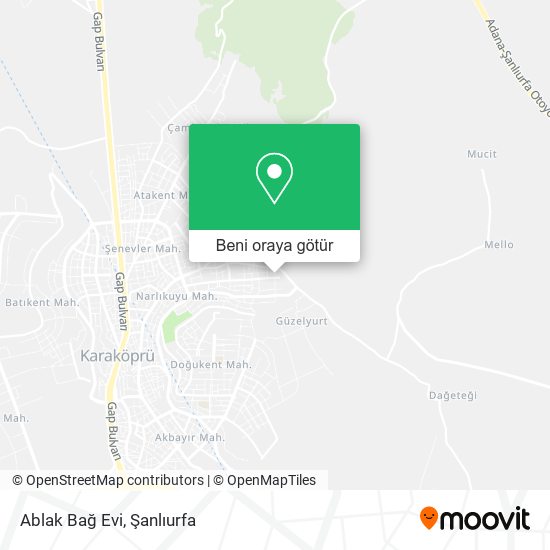 Ablak Bağ Evi harita