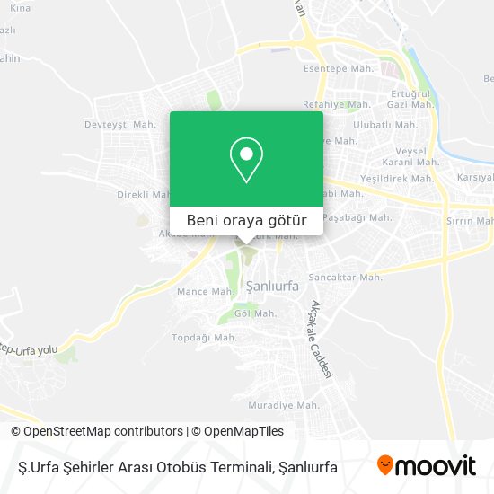 Ş.Urfa Şehirler Arası Otobüs Terminali harita