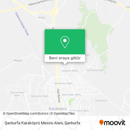 Şanlıurfa Karaköprü Mesire Alanı harita