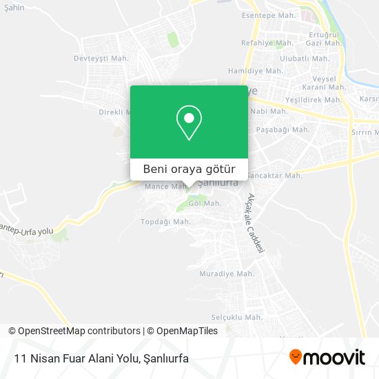 11 Nisan Fuar Alani Yolu harita
