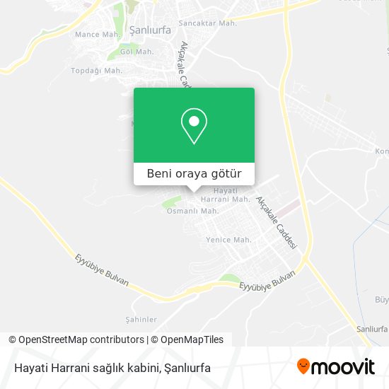 Hayati Harrani sağlık kabini harita