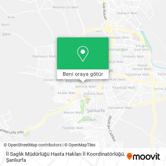 İl Saglık Müdürlüğü Hasta Hakları İl Koordinatörlüğü harita