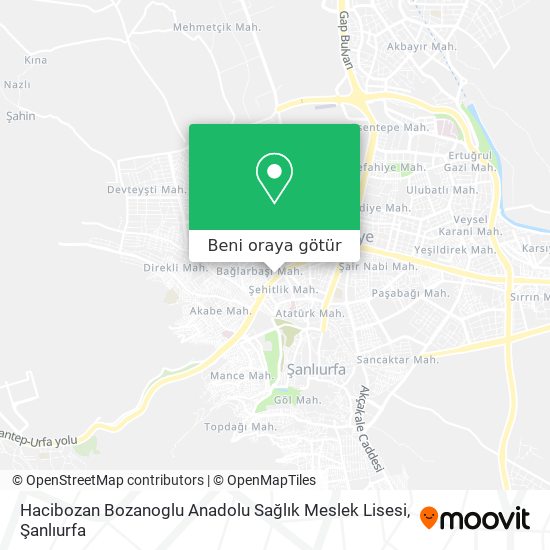 Hacibozan Bozanoglu Anadolu Sağlık Meslek Lisesi harita