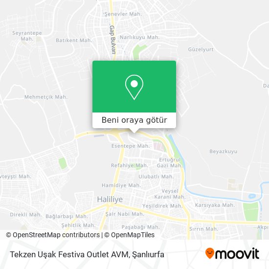 Tekzen Uşak Festiva Outlet AVM harita