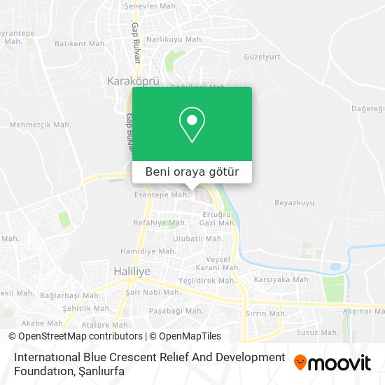 Internatıonal Blue Crescent Relıef And Development Foundatıon harita