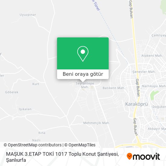 MAŞUK 3.ETAP TOKİ 1017 Toplu Konut Şantiyesi harita