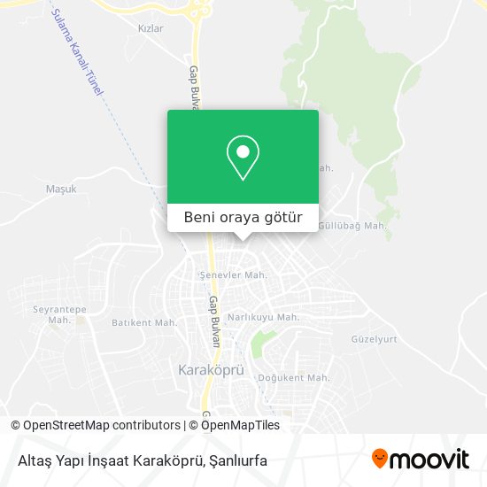 Altaş Yapı İnşaat Karaköprü harita