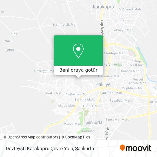 Devteyşti Karaköprü Çevre Yolu harita