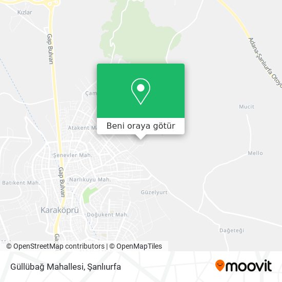 Güllübağ Mahallesi harita