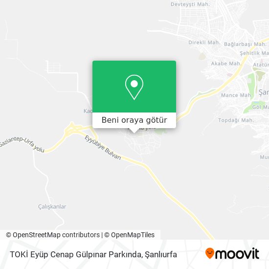 TOKİ Eyüp Cenap Gülpınar Parkında harita
