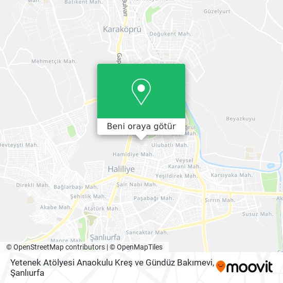 Yetenek Atölyesi Anaokulu Kreş ve Gündüz Bakımevi harita