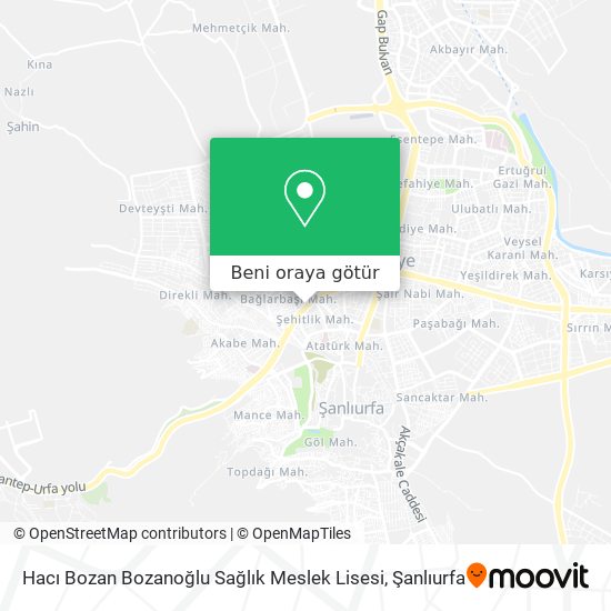 Hacı Bozan Bozanoğlu Sağlık Meslek Lisesi harita