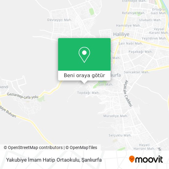 Yakubiye İmam Hatip Ortaokulu harita