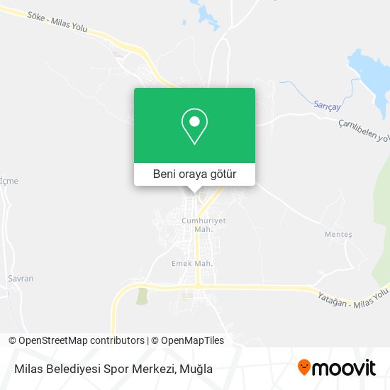 Milas Belediyesi Spor Merkezi harita