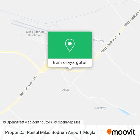 Proper Car Rental Milas Bodrum Airport harita
