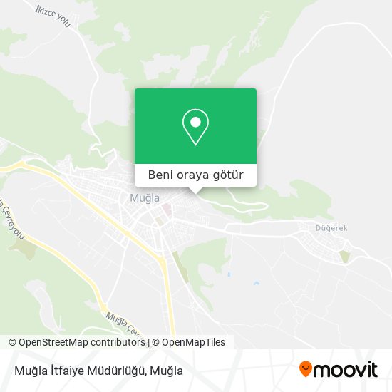 Muğla İtfaiye Müdürlüğü harita