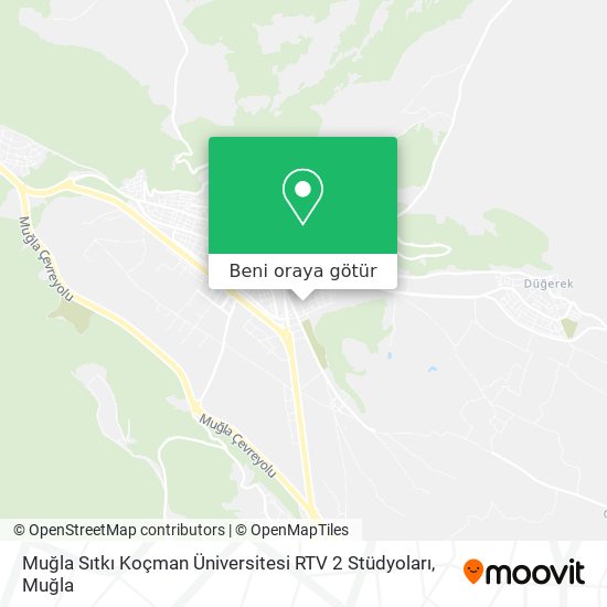 Muğla Sıtkı Koçman Üniversitesi RTV 2 Stüdyoları harita