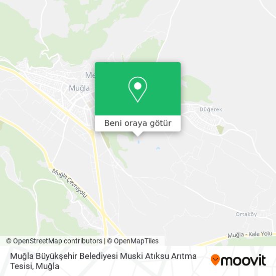 Muğla Büyükşehir Belediyesi Muski Atıksu Arıtma Tesisi harita