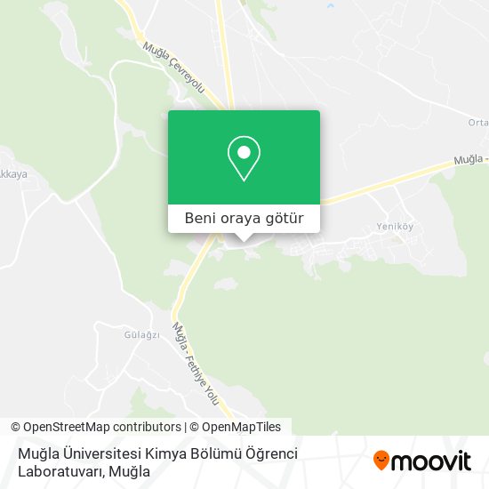 Muğla Üniversitesi Kimya Bölümü Öğrenci Laboratuvarı harita