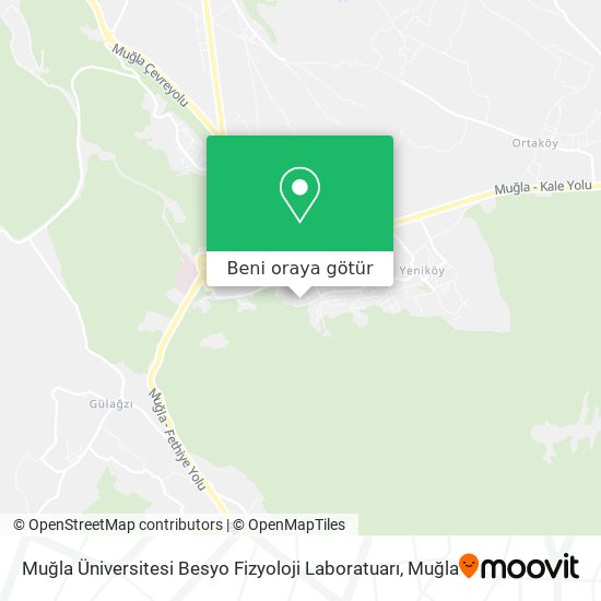 Muğla Üniversitesi Besyo Fizyoloji Laboratuarı harita